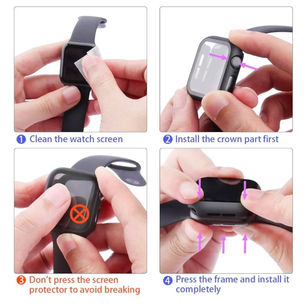 MISXI 2-Pack Case for Apple Watch SERIES 6/SE/5/4 44mm NIB